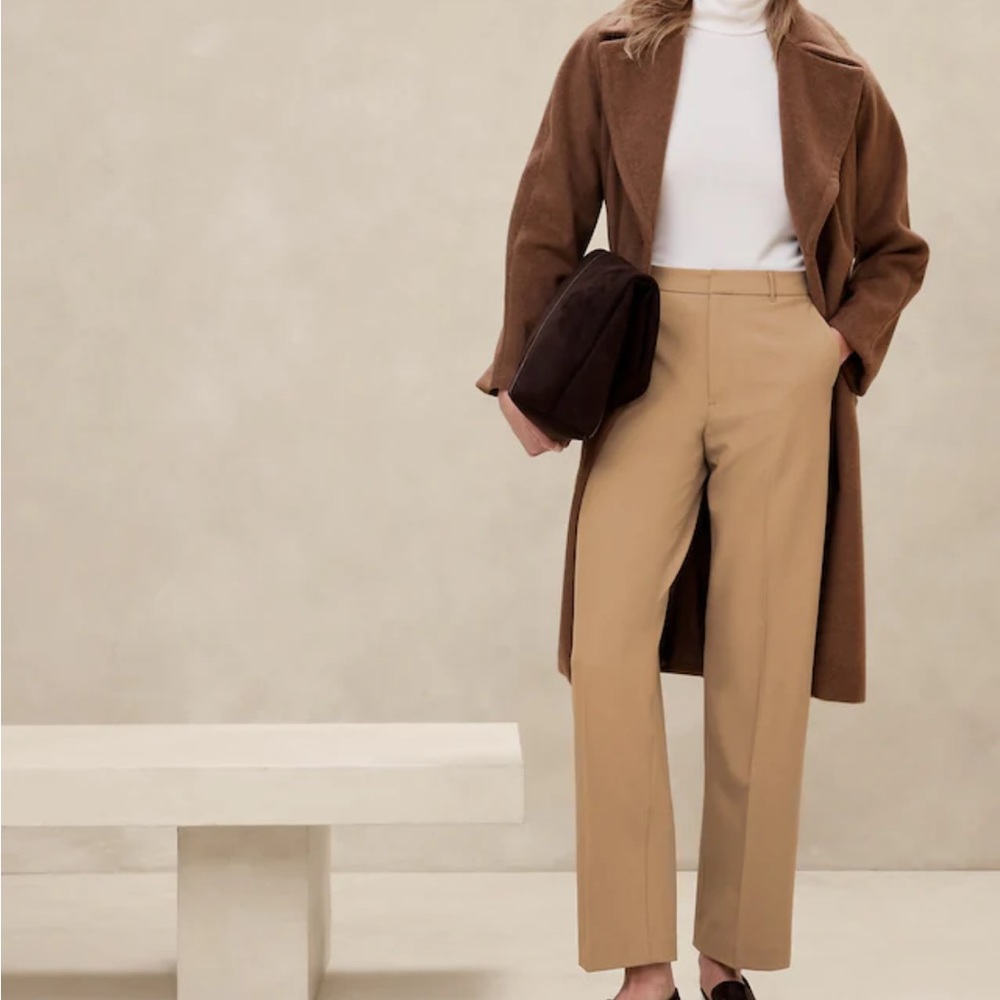 Banana Republic Factory Sculpted Straight Pant in Plateau Beige
